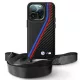 Apple iPhone 16 Pro Fekete BMW Hardcase M Edition Carbon Tricolor Csíkok & Pánt Eredeti tok