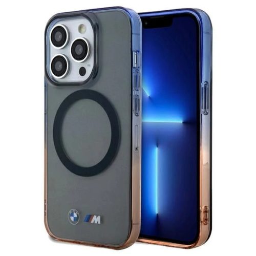 iPhone 15 Pro Max szürke BMW Gradient Bumper MagSafe tok