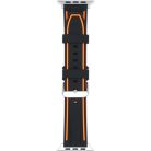 Apple Watch 42/44/45 mm Beline Silicone óraszíj narancs-fekete