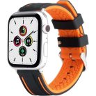 Apple Watch 42/44/45 mm Beline Silicone óraszíj narancs-fekete