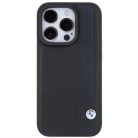 iPhone 15 Pro Max BMW Leather Blue Dots tok - Fekete