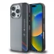 iPhone 16 Pro Szürke BMW IML Motorsport Függőleges Csíkos Tok