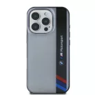 iPhone 16 Pro Szürke BMW IML Motorsport Függőleges Csíkos Tok