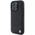 iPhone 16 Pro Fekete BMW Signature Leather Crossing Lines mintás tok