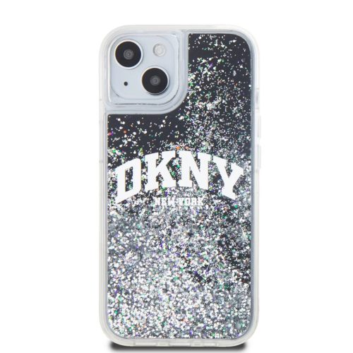 DKNY Liquid Glitter Arch Logo tok iPhone 14 fekete