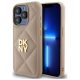 iPhone 15 Pro Max DKNY Quilted Stack Logo tok - Bézs