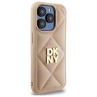 iPhone 15 Pro Max DKNY Quilted Stack Logo tok - Bézs
