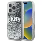 iPhone 16 Pro 6.3" Fekete/Fekete DKNY DKHCP16LLBNAEK Liquid Glitter Arch Logo tok
