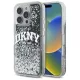iPhone 16 Pro 6.3" Fekete/Fekete DKNY DKHCP16LLBNAEK Liquid Glitter Arch Logo tok