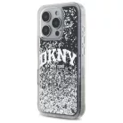 iPhone 16 Pro 6.3" Fekete/Fekete DKNY DKHCP16LLBNAEK Liquid Glitter Arch Logo tok