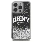 iPhone 16 Pro 6.3" Fekete/Fekete DKNY DKHCP16LLBNAEK Liquid Glitter Arch Logo tok
