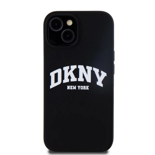DKNY Liquid Silicone Arch Logo MagSafe tok iPhone 14 Fekete