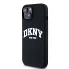 DKNY Liquid Silicone Arch Logo MagSafe tok iPhone 14 Fekete