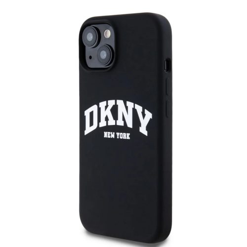 DKNY Liquid Silicone Arch Logo MagSafe tok iPhone 14 Fekete