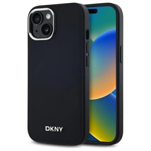 iPhone 14 6.1" Fekete DKNY DKHMP14SPSCMCLK kemény tok Plain Logo MagSafe tok