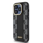 DKNY PU bőr kockás minta Magsafe tok iPhone 15 Pro Max fekete