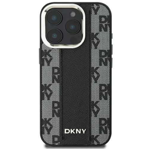 iPhone 16 Pro Fekete DKNY Kockás Minta MagSafe Tok