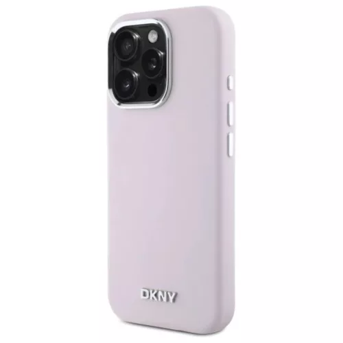 iPhone 16 Pro 6.3" pink/pink DKNY DKHMP16LSMCHLP hardcase Liquid Silicone Small Metal Logo MagSafe tok