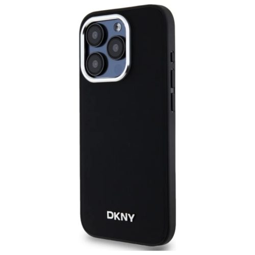 iPhone 15 Pro Max fekete tok DKNY DKHMP15XPSCMCLK Plain Logo MagSafe