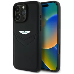   Aston Martin HC Leather Victory Design iPhone 16 Pro tok fekete