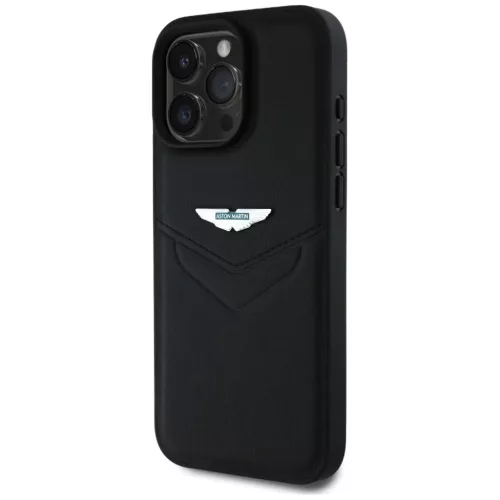Aston Martin HC Leather Victory Design iPhone 16 Pro tok fekete