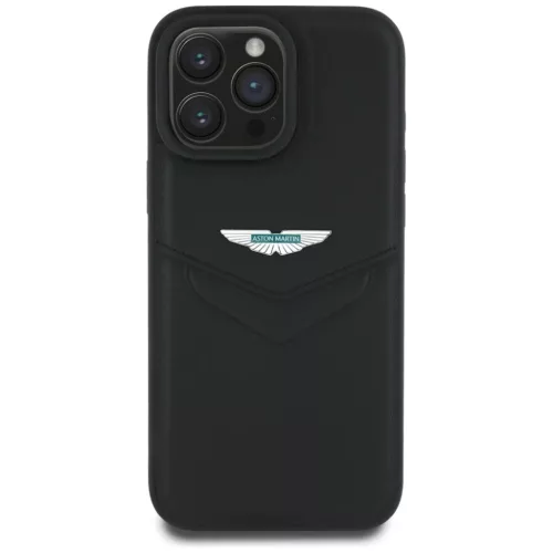 Aston Martin HC Leather Victory Design iPhone 16 Pro tok fekete