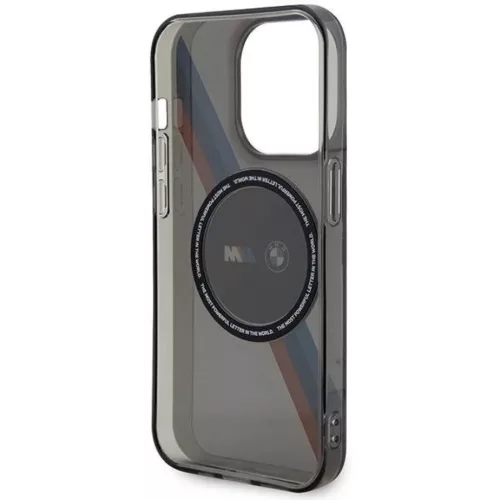 iPhone 14 Pro Max BMW BMHMP14XHDTK Tricolor Stripes MagSafe tok szürke