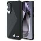 BMW Bőr Oversized Stripes MagSafe tok Samsung Galaxy S25 Edge fekete tok