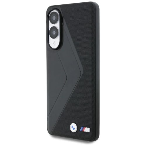 BMW Bőr Oversized Stripes MagSafe tok Samsung Galaxy S25 Edge fekete tok