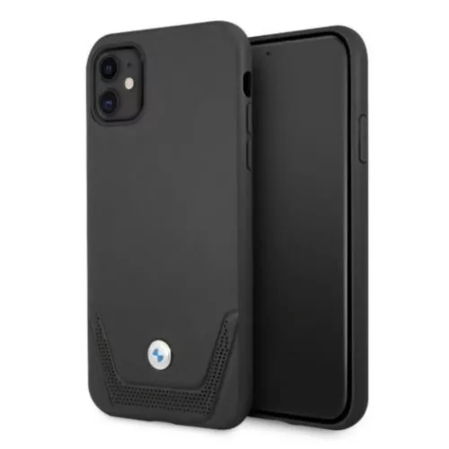 iPhone 11 Fekete BMW Leather Perforate bőrtok (BMHCN61RSWPK)