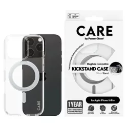   iPhone 16 Pro CARE by PanzerGlass Feature Kickstand tok ezüst/ezüst MagSafe 1326