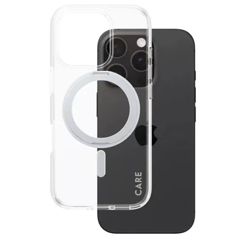 iPhone 16 Pro CARE by PanzerGlass Feature Kickstand tok ezüst/ezüst MagSafe 1326