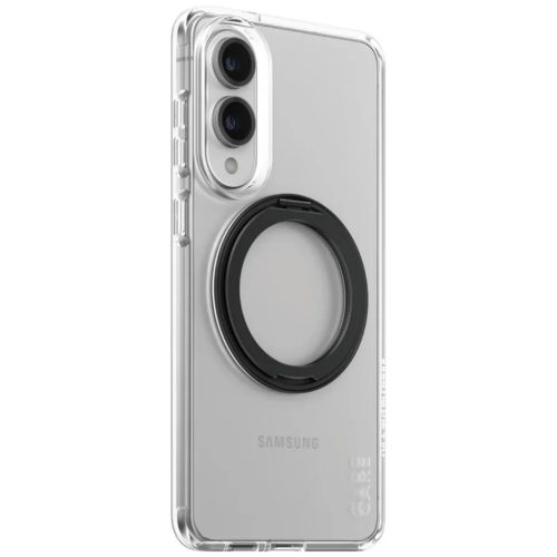 CARE by PanzerGlass Feature Fekete kitámasztós & QI Tok Samsung Galaxy S25 Edge - Átlátszó tok