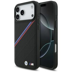   iPhone 17 Pro Max BMW M Tricolor Metal Logo MagSafe fekete tok