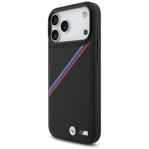 iPhone 17 Pro Max BMW M Tricolor Metal Logo MagSafe fekete tok