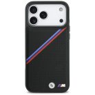 iPhone 17 Pro Max BMW M Tricolor Metal Logo MagSafe fekete tok