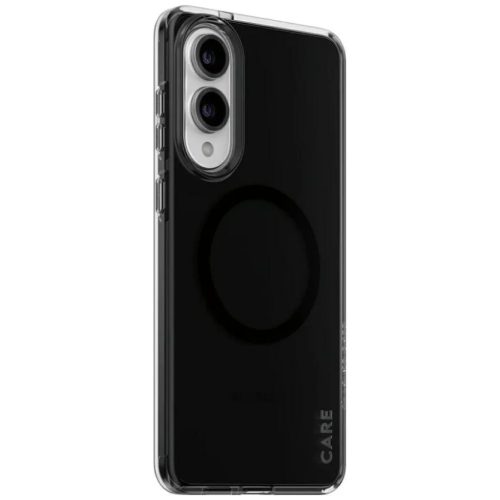 CARE by PanzerGlass Flagship Urban Combat Fekete QI tok Samsung Galaxy S25 Edge - Félig átlátszó tok