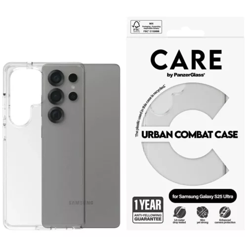 Samsung Galaxy S25 Ultra Átlátszó CARE by PanzerGlass Flagship Urban Combat tok