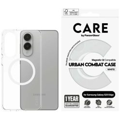   CARE by PanzerGlass Flagship Urban Combat Fehér QI tok Samsung Galaxy S25 Edge-hez - Átlátszó tok