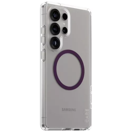 Samsung Galaxy S25 Ultra Átlátszó CARE by PanzerGlass Flagship Urban Combat Lila QI Tok