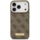 iPhone 17 Pro Guess 4G Logo Plate MagSafe barna tok