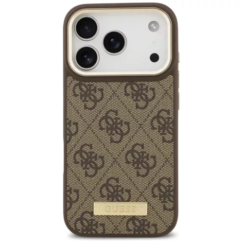 iPhone 17 Pro Guess 4G Logo Plate MagSafe barna tok