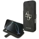 iPhone 17 Pro Guess Book 4G Metal Logo fekete tok