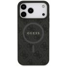 iPhone 17 Pro Max Guess 4G Ring Classic Logo MagSafe tok fekete