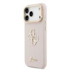 Guess PU Grained 4G Logo Stand Camera Frame tok iPhone 17 Pro Max Pink