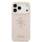 Guess PU Grained 4G Logo Stand Camera Frame tok iPhone 17 Pro Max Pink