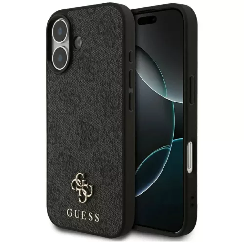 iPhone 17 fekete Guess 4G Small Classic Logo MagSafe tok