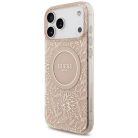 iPhone 17 Pro Max Guess IML Flowers Electro Pearl Pántos MagSafe tok Pink tok