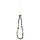 iPhone 17 Pro Max Guess IML Flowers Pearl Strap MagSafe fekete tok