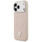iPhone 17 Pro Max Pink Guess PU bőr háromszög logós MagSafe tok
